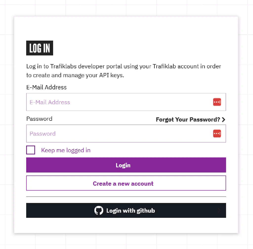 Screenshot of the e-mail address and username fields